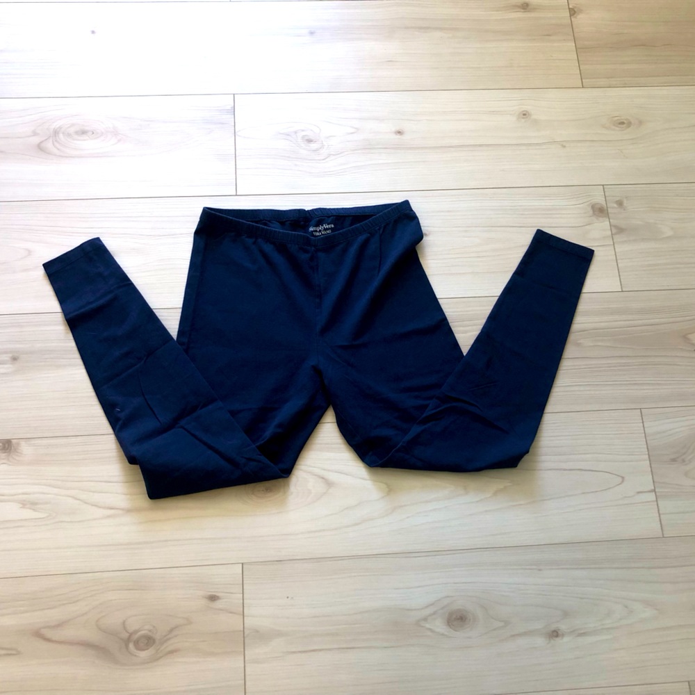 SimplyVera VeraWang Navy Blue Leggings L